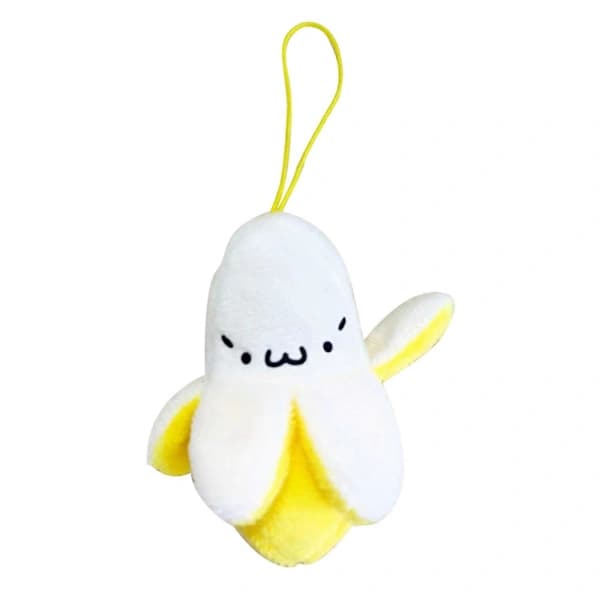 Funny Banana Plush Keychain Fruit Pendant Keyring Soft Fruit Toy for Backpacks and Keychains Bag Accessories