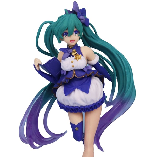 IC Anime Vocaloid Hatsune Miku Actionfigur Samling Anime Kawa Lila Onesize