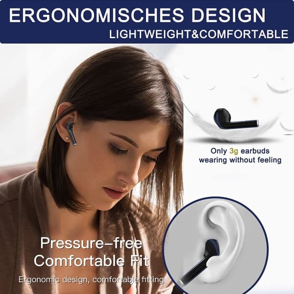IC NOE Bluetooth-hörlurar, trådlösa in-ear-hörlurar