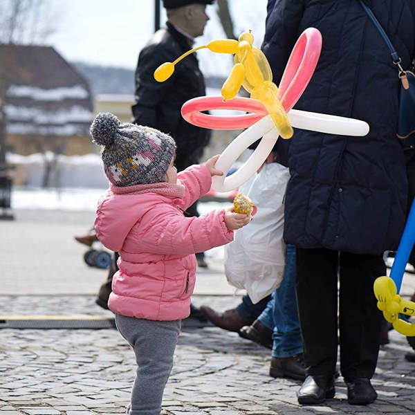 IG 100 ballonger, magiske ballonger for å vri dyr og blomster lys rosa