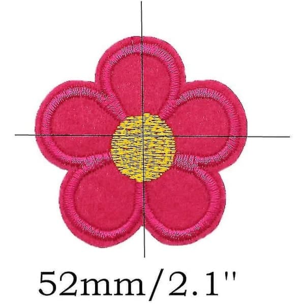 IC CNE 48 stk farverige blommemærker til reparation af tøj
