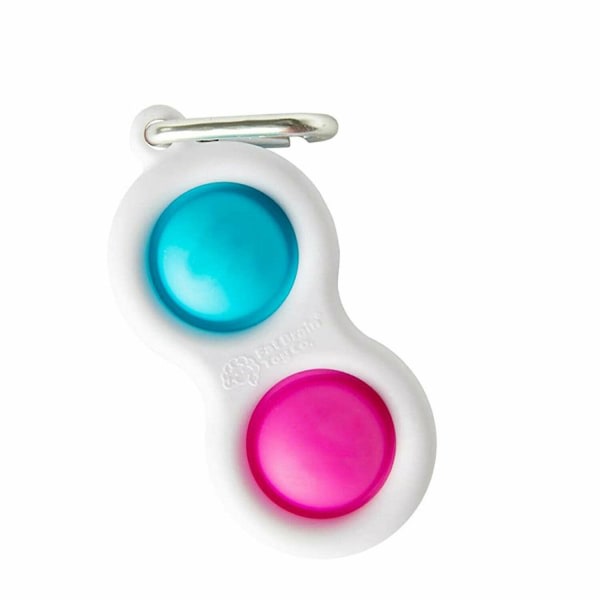 Simple Dimple Sensory Toy Silikon vändbräda Barn Vuxenpresenter. 2 stk blå-grøn IC