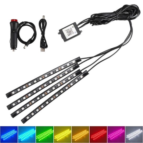 IC 36-lys LED-lamper for interiør stemning fotrom lysstripe USB-hode
