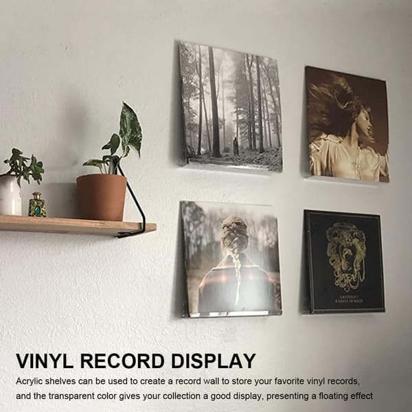 6-pack - Väggmonterad - Vinylskivdisplay - Albumdisplay - Displayställ - Lätt - Robust - Lämplig - Hem - Restaurang