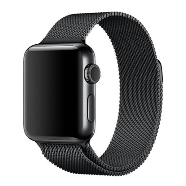 Milanese Loop Metal Armbånd Apple Watch 41/40/38 mm - Sort Sort Sort