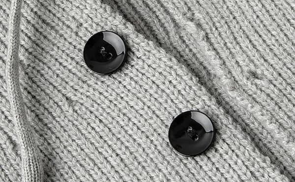 Chunky Strikket Balaclava Vinter Varm Helansigtsmaske Blød Hue Tørklæde Hætte til Mænd Kvinder, Strækbar Polyester, Sort