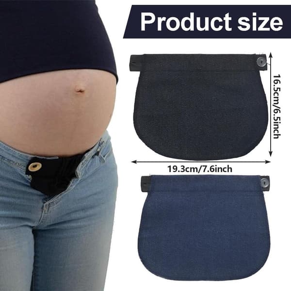 4-delt - taljeforlænger - elastisk - jeans talje - Elastisk - mammabælteforlænger - knapforlænger - Egnet - jeans