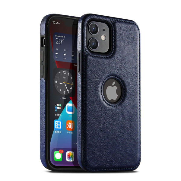 Passer for iPhone 15 lærdeksel Blå iPhone15