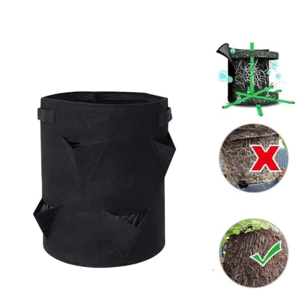 IC 2-pack Trädgårdsväxtpåsar, 8 påsar Utomhus non-woven växtpåsar