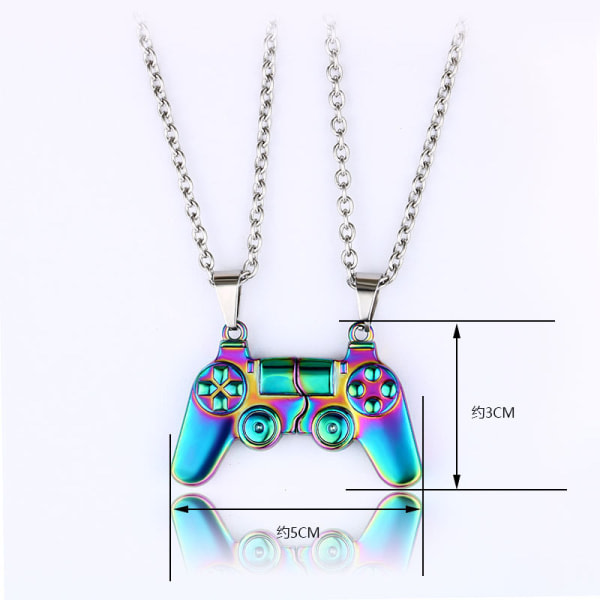 IC Gamepad halsband par smycken gåva, farveglada