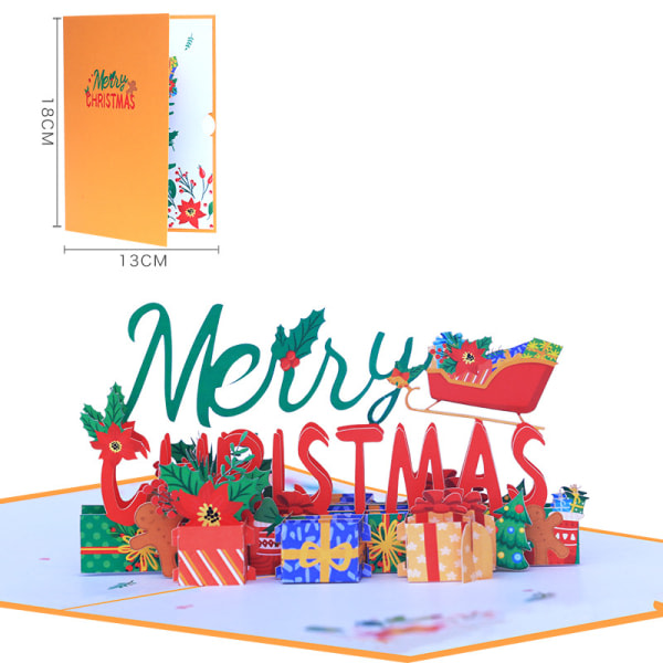 IC 10 st 3D god jul gratulationskort Träd rådjur presentförpackning Pa