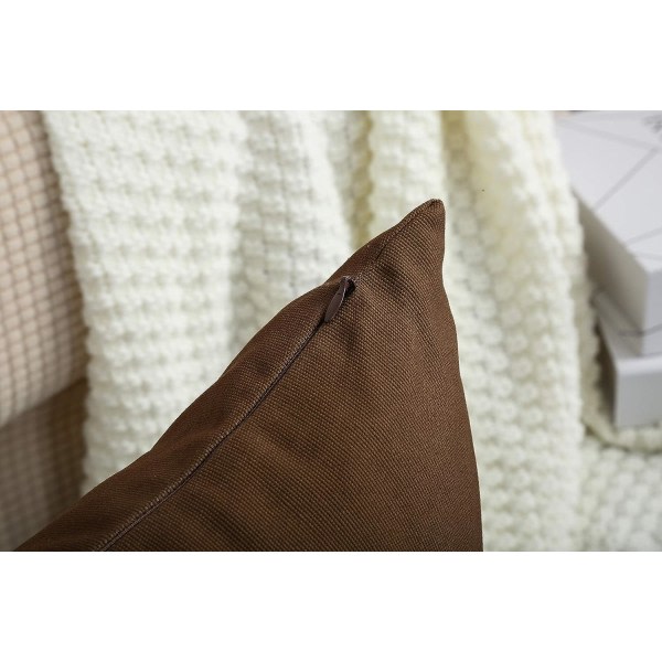 IC Putetrekk i bomull, 12\" x 18\", kaffe