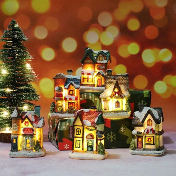 IC LED Julehus Oplyst Juleby Jul D