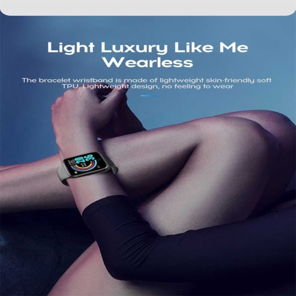 IC Smart Watch, 1,44 tum Touch Fitness Tracker med Sports Smart Watch, melding og samtalspåminnelse Smart Watch for män Kvinnor Barn