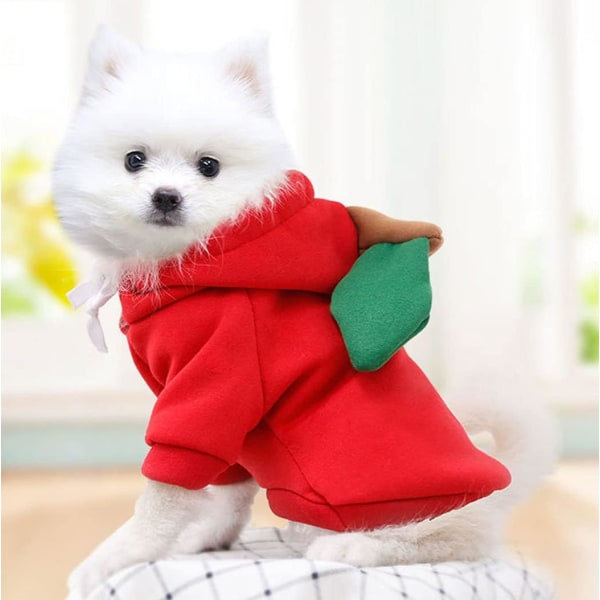 IC Apple Pet Vaatteet, Joulu Koira Hedelmä Huppari, Fleecepusero Halloween Cosplay Party Puvuksi Pentu Haalari Kissa Takki Vaatteet, XL