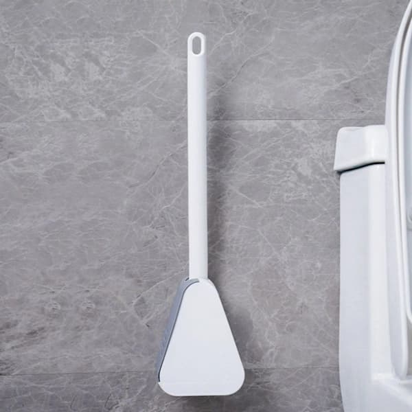 Silikoninen WC-harja pitkällä golfkahvalla, seinäasennettava pidikkeellä