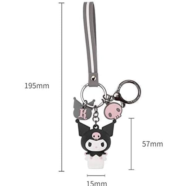 Sødt Kawaii Anime Tilbehør Nøglering 2 stk IC