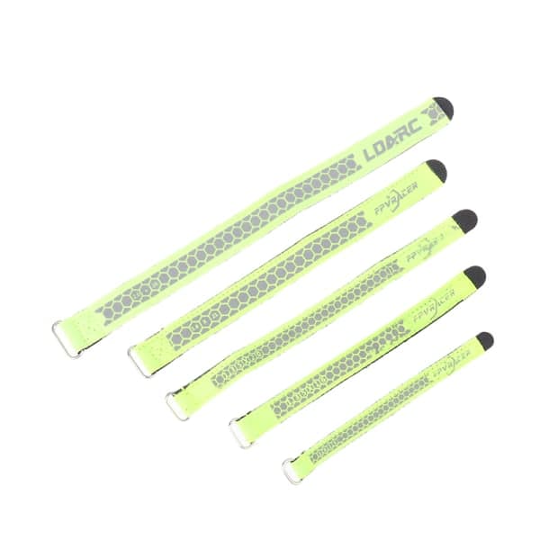 IC 2 STK FPVRACER Søm Polyester 300D RC Batteristropp Metallspenne 10X130MM