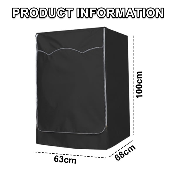 IC Tvättmaskin/torktumlare cover- cover för vattentät ja 24,8''x26,8''x39''