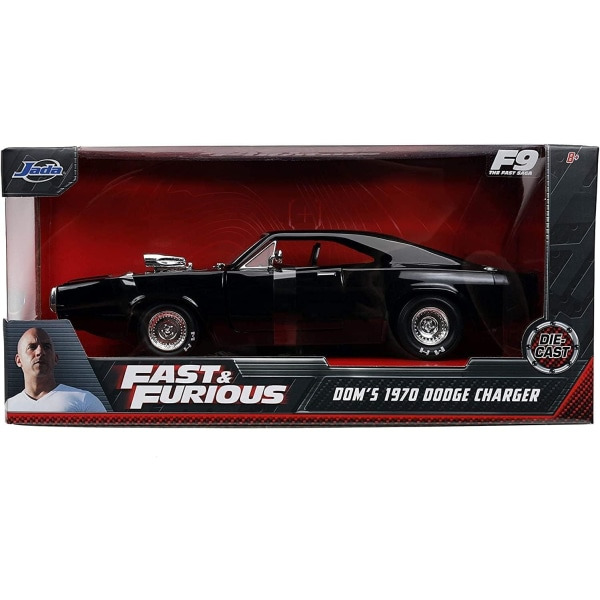 IC Leksaker FF9 DOMS 1327 Dodge Charger 1/24 Auto, Musta