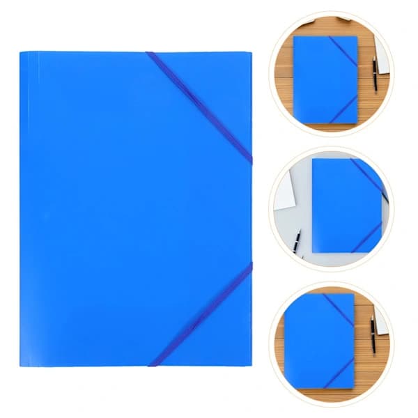 10 stk Elastisk Snodd Mappe Kontor Filorganisator A4 Plast Dokumentholder 1x 1x