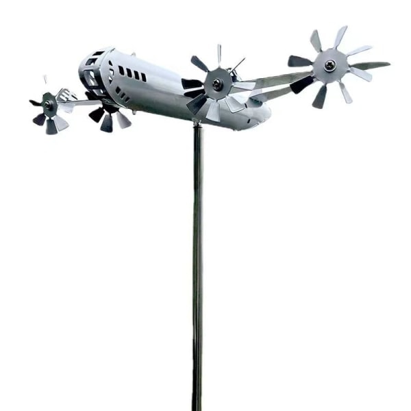 IC B-29 Super Fortress Fly Wind Spinner Metall Vindmølle Vind E Sølv