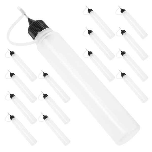 15 Pieces Needle Tip Glue Press Bottle - 30ml Precision Tip Applicator Bottles 2x 2x