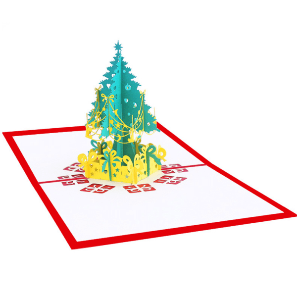 IC 5 st julhälsningskort presenterer 3D tredimensionell hälsning