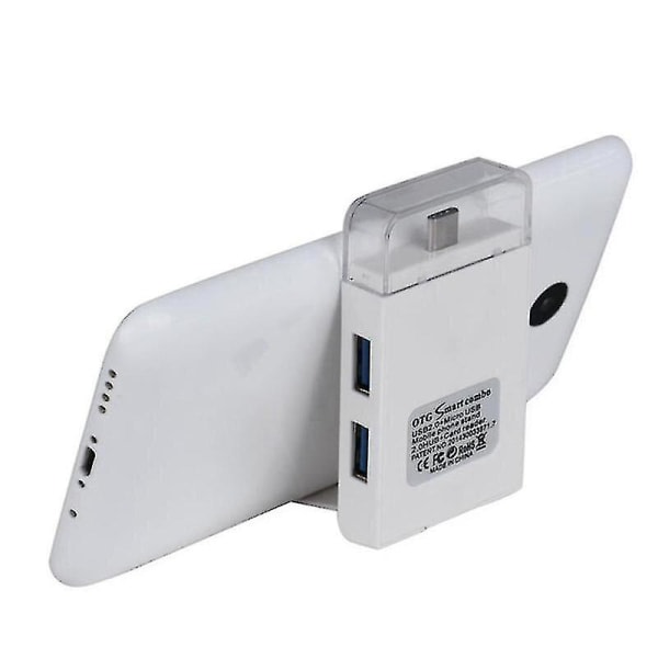 IC Type-C Dobbel USB 2.0 Micro USB OTG Stasjonær Holder Minnekort TF