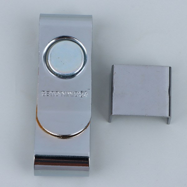 IC Stark magnetisk biljardboll Pool Cue Kalkhållare Metall Magne Silver