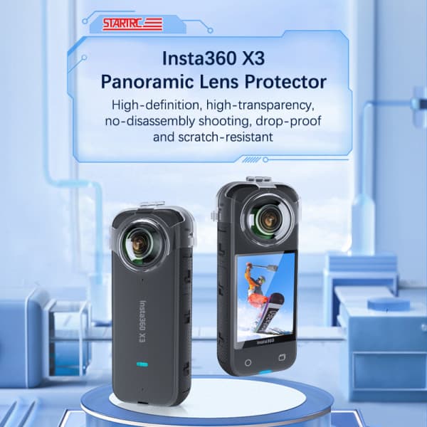 IC För Insta 360 X3 Klar Linsskydd Skydd Vattentät Damm-P