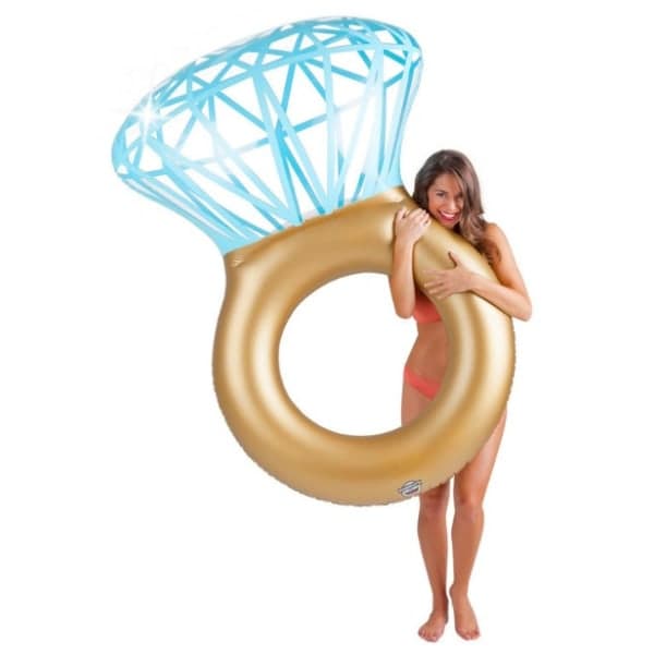 IC Oppustelig Diamant Bade Ring Diamantring Ædelstensring Voksen Bade Ring 140X120cm
