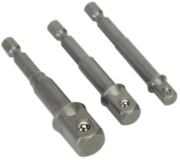 Forlængere - Topnøgler - Bitsholder - 3-delt 1/4'', 3/8'', 1/2''