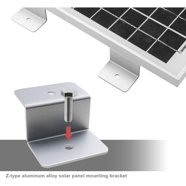 Z-Typ Solpanel Monteringsfäste Kit med Muttrar och Bultar 1 Hål