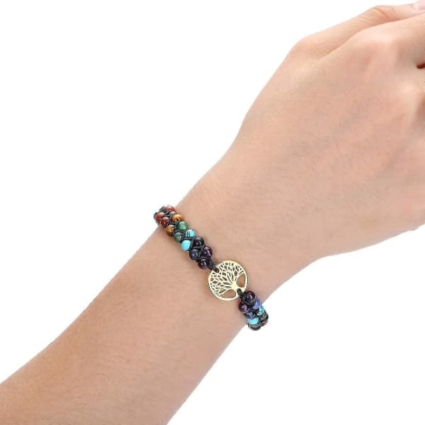 IC 7 chakra helende krystalarmbånd mod angst
