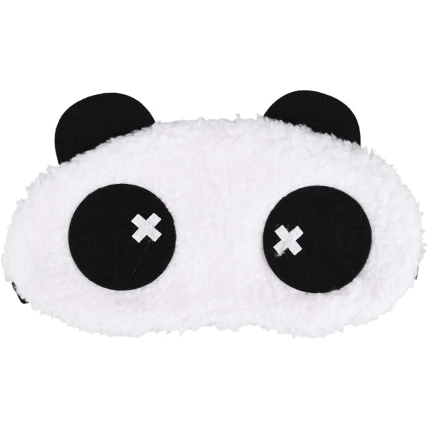 IC Söt Panda sömnmask Mjuk plysch pannband, roliga uttryckssymboler Sömnmask Ögonmask Cover För jenter Pojkar Kvinnor Män Barn Hem Sova Resor, Yrsig,