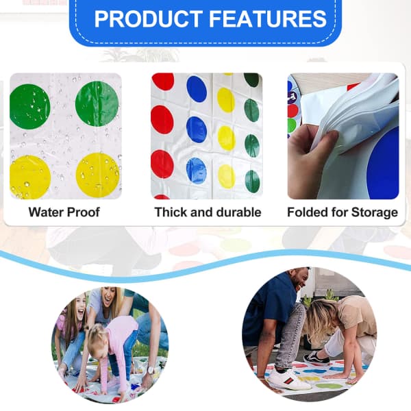 Twister-spill - gulvspill med lekematte