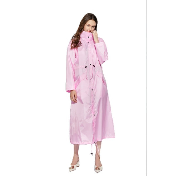 IC Snygg lång regnjacka unisex regnponcho med vattentät ficka med lock Storlek M
