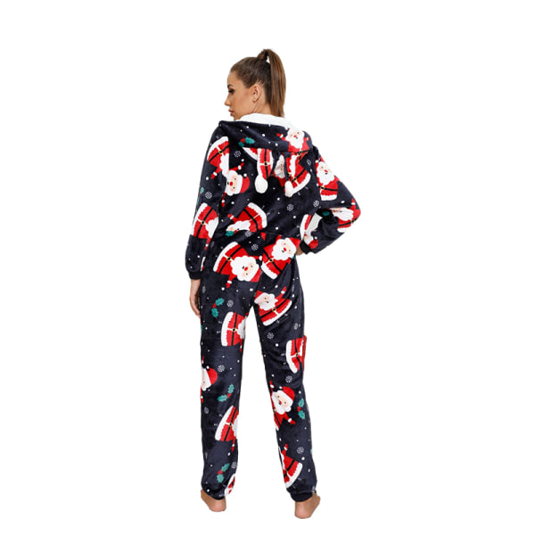 Joulu Onesies naisille Haalarit Yksikokoinen Pyjama Sininen XL