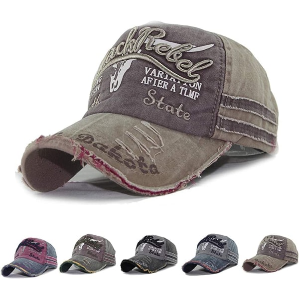 IC Cap cap Vintage cap i bomull Unisex Distressed Snapback Trucker Hat