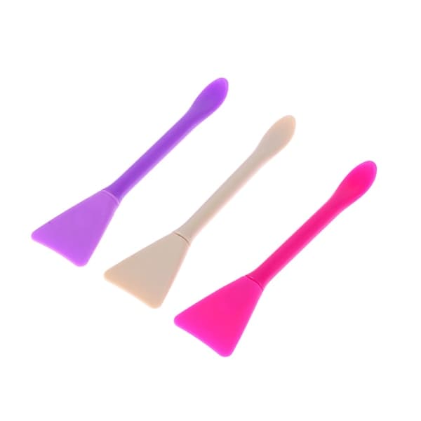 IC 5 stk Multifunktionel rørebørste Blød silikonebørste Pudder Sp Pink