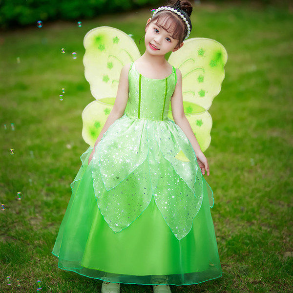 IC Fairy Butterfly Vinger, Tryllestav og Pandebånd til Piger blå + grøn