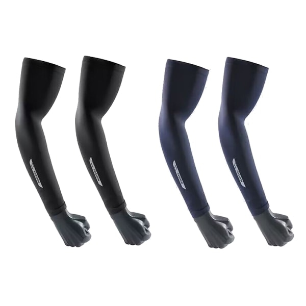 IC 2st Sports Arm Sleeve Compression Basket Cykling Arm Warme Svart