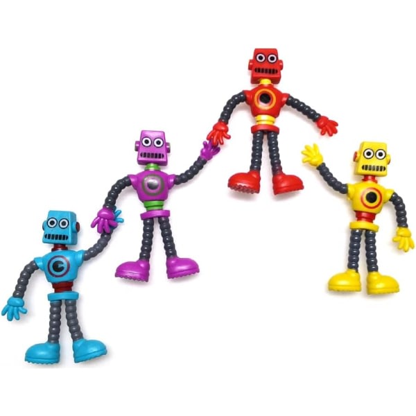 IC Figurer Robot Sæt med 4 Twisted Deformed Doll Dekompressionsleksak til pojkar Flickor Coola grejer Søta saker Rolig present