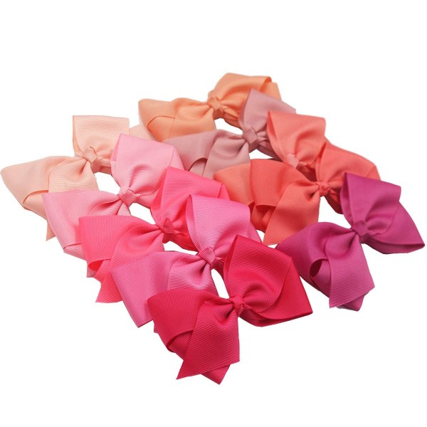 IC 40 farger Toddler Flickor Hårrosetter Clips 4,5 Inch Grosgrain Ribbon Pinwheel Hårbågar Alligator Clips Hårtillbehör for baby