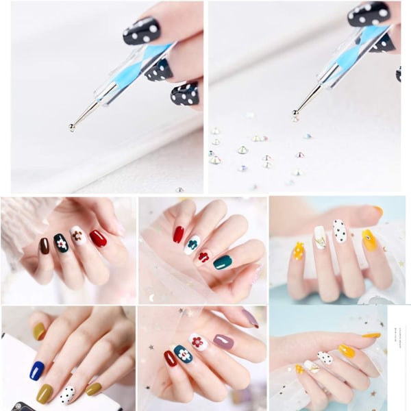 10. Nail Art Borstar| Nail Art Dotting Tool sæt | Nail Art Penna