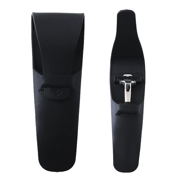 IC Silikon Barber Razor Bärbar rakapparat Skyddsfodral Case Cli Black