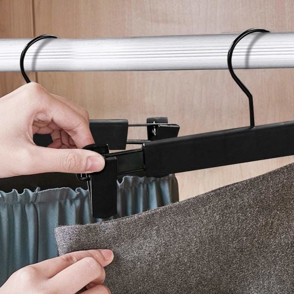 IC 10 st Byxhängare, halkfri design i plast och metall