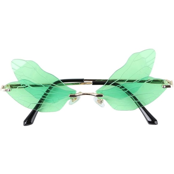 IC Camouflage Glass Dragonfly Wings Roliga Fancy Dress Glasögon (grønn)