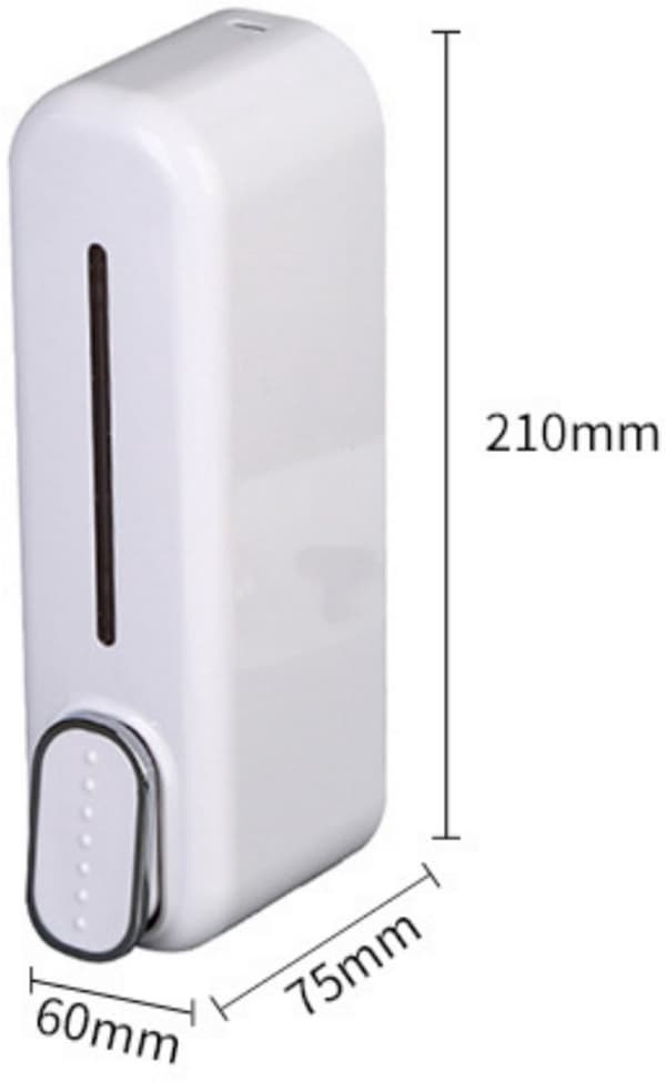 Soap Dispenser - 350ml - Bathroom Accessory - Freestanding - Shampoo Dispenser - White - Wall Mounted - Manual - ABS - Shower/Kitchen